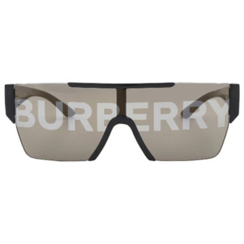 Burberry Black Frame Sunglasses with Black Lenses “Burberry print in chrome”